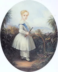 Afonso, Príncipe Imperial do Brasil, filho mais velho de D. Pedro II. 1846.