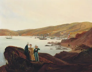 Praia El Membrillo, perto de Valparaíso, 1844