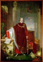 Conde Ferenc Szechenyi, estadista húngaro (pintura sobre tela)