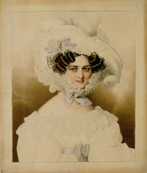 Imperatriz Karoline Augusta, quarta esposa do imperador Francisco I ... (aguarela e lápis)