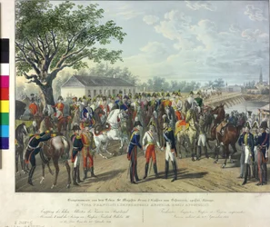 Receção do monarca aliado em Viena 1814