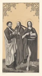 São Bartolomeu, Tomé e João Baptista
Obras da colecção dos irmãos Boisserée (título da série)
Galerie des Frères Boisserée (título da série)