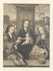 Maria com criança e duas santas femininas
Obras da colecção dos irmãos Boisserée (título da série)
Galerie des Frères Boisserée (título da série)