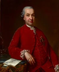 Retrato do Barão Samuel von Brukenthal (1721-1803), governador do Grande Principado da Transilvânia, por Della Croce, Johann Nepomuk (1736-1819). Óleo sobre tela, c. 1790. Dimensão : 93x71 cm. Muzeul National Brukenthal, Sibiu