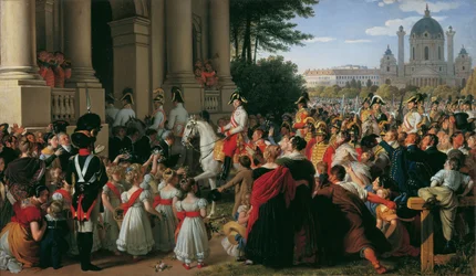 A entrada do imperador Franz I em Viena após a Paz de Paris em 16 de junho de 1814
