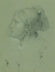 Cabeça de uma menina (Estudo sobre o "Homecoming of the Landwehr Man", 1817)