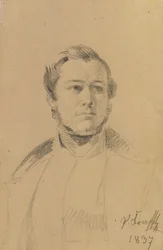 Estudo de retrato de Franz Xaver Eckl