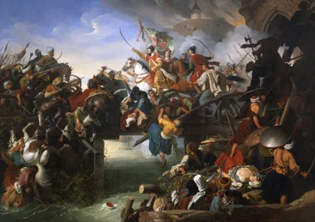 A defesa de Sziget contra os turcos por Nicholas Zrinsky, 1825.