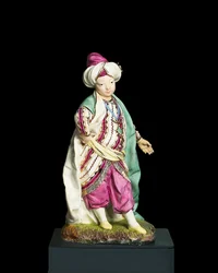 Menino vestido como um sultão, Hochst Manufactory, c.1770 (porcelana de pasta dura)