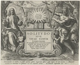 Cristo em Johannes de Doper Mannelijke kluizenaars (título da série) Solidão ou a Vida dos Padres Eremitas (título da série) Solitvdo Sive Vitae Patrvm Eremicolarum (título da série no objeto)