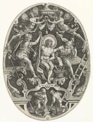 Cristo abriu a porta dos soldados Passie van Christus (título da série) A Paixão de Cristo, Nossa Redenção (título da série)