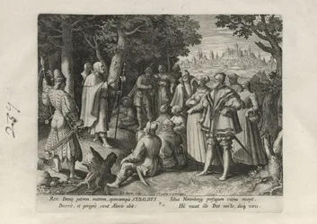 Sebaldus, prancha 7 de 25 da série Trophaeum Vitae Solitariae (eremitas masculinos)