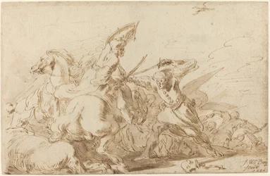 Uma Batalha entre a Cavalaria Oriental e os Soldados, 1636.