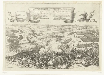 Veldslag aan de rivier de Gete, 1568 Batalha do rio Geta com o governador albanês. 1568 (título no objeto)