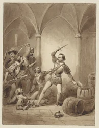 A morte de Herman de Ruyter em Loevesteyn, 1570