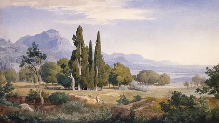 Uma Paisagem Arcadiana (lápis e aguarela)