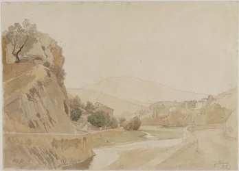 Paisagem perto de Vaison, no sul de França