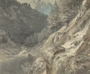 Mountainous Landscape with a River, 1807-63.