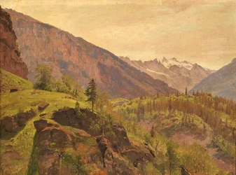 Paisagem montanhosa suíça