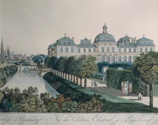 O Palácio dos Príncipes Eleitores em Poppelsdorf, perto de Bona, por Johann Ziegler