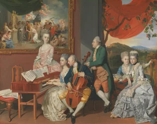 A família Gore com George, 3º Conde Cowper