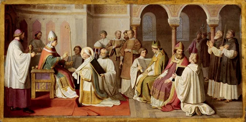 Bonifácio recebe do papa a consagração episcopal