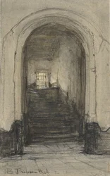 As escadas no Prinsenhof em Delft, onde o príncipe William I foi assassinado em 1584