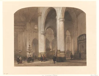 Vista da igreja de St Laurens em Roterdão
