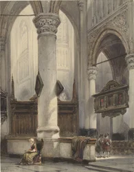 Interior do Nieuwe Kerk em Delft