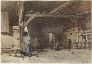 Interior de uma secção agrícola perto de Hilversum