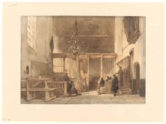 Interior de uma igreja em Utrecht