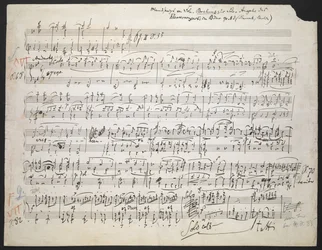 Zweig MS 19 f.1r Concerto para Piano no.2 em B flat, op. 83