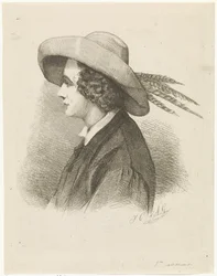 Retrato de Martinus Antonius Kuytenbrouwer em perfil