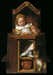 Bebê dormindo na cadeira de Papa