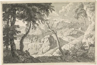 Paisagem da Arcádia com dois pastores Paisagens da Arcádia (título da série)