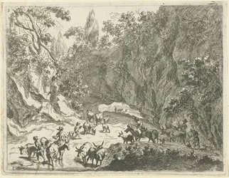 Paisagem de montanha com pastores e gado
Paisagens com pastores e gado (título da série)