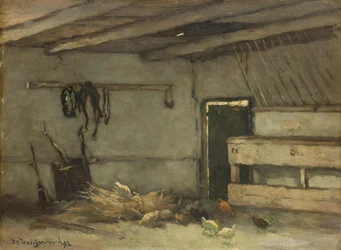 Interior de um estábulo