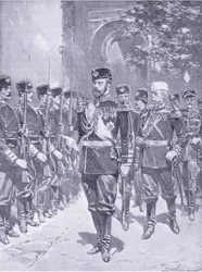 Sua Majestade Imperial o Tzar, ilustração deCassells História da Guerra Russo-Japonesa Vol 1, c.1900