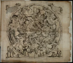 Tabela da constelação do Hemisfério Norte Firmamentum Sobiescianumsive Uranographia