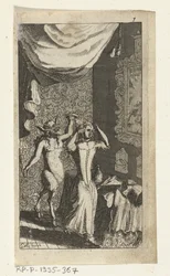 O diabo altivo
Ilustração de livro para Simon de Vries, Seven Duyvelen reinando e servindo o Hedendaeghsche Dienstmaegden, Amsterdão, 1682