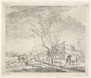 Paisagem com fazenda e campo Marchar Os Doze Meses (título da série) Os Desenhos coloridos dos 12 Meses (...) (título da série)