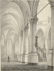 Interior da nova igreja em Delft