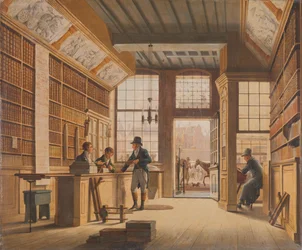 A loja do livreiro Pieter Meijer Warnars na Vijgendam em Amesterdão
A Livraria de Pieter Meijer Warnars (1792-1869) em Vijgendam, Amesterdão