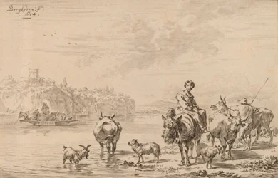 Mulher sentada numa Mula, 1769.