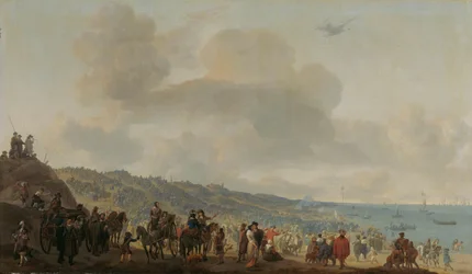 A partida de Carlos II da Inglaterra de Scheveningen, 2 de junho de 1660