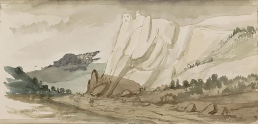 Paisagem montanhosa com pedras