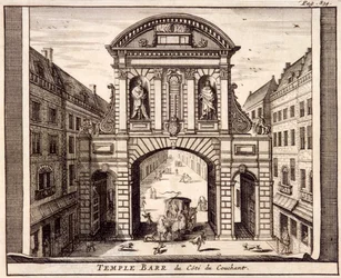 Temple Bar, Londres, c1700