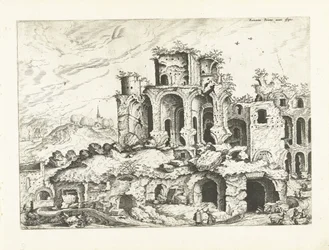 Terceira vista das ruínas do Monte Palatino Ruínas romanas, 1561 (título da série)