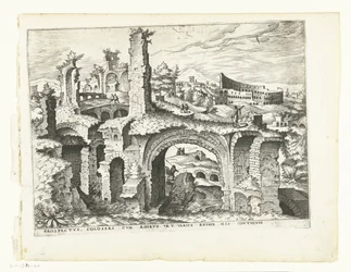 Vista do Coliseu
Ruínas romanas, 1561 (título da série)