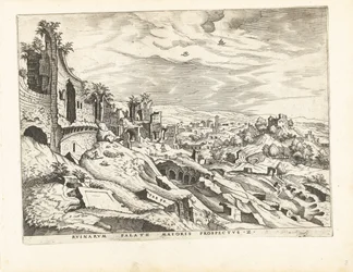Segunda vista do Palatino em Roma
Ruínas romanas, 1561 (título da série)